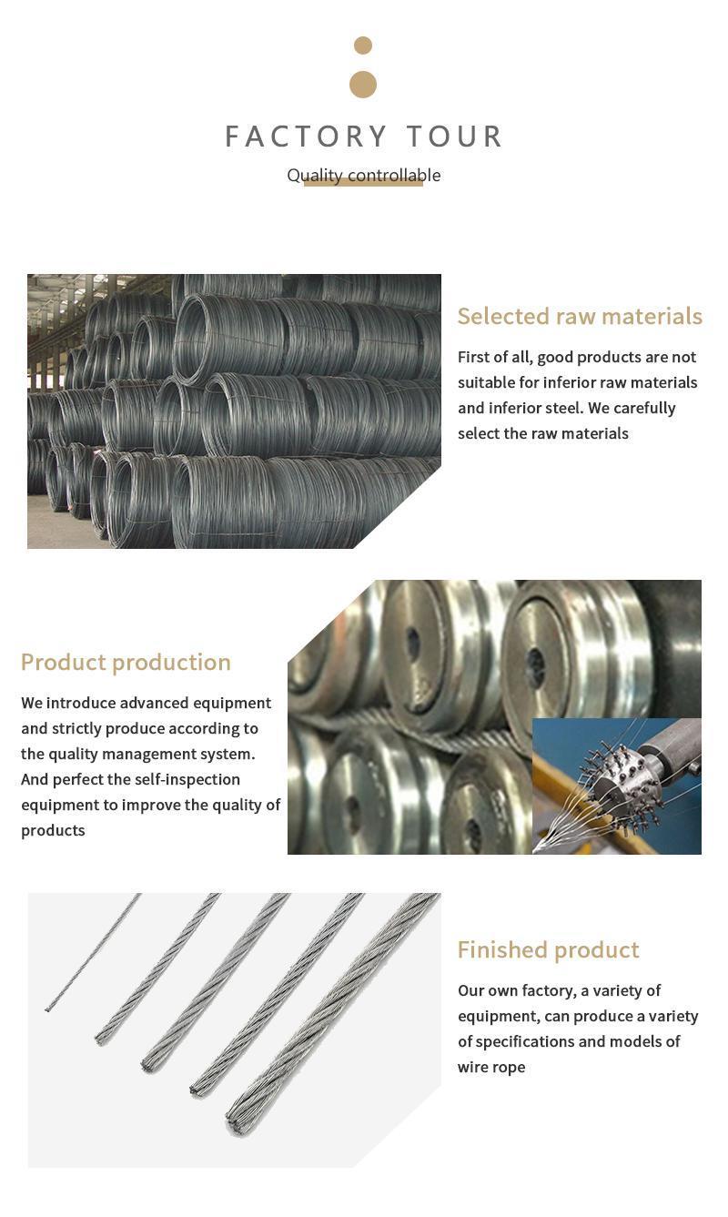 Factory Wholesale Galvanized Thin Steel Wire Rope 1mm-15mm Multi-Strand Galvanized Steel Wire Rope