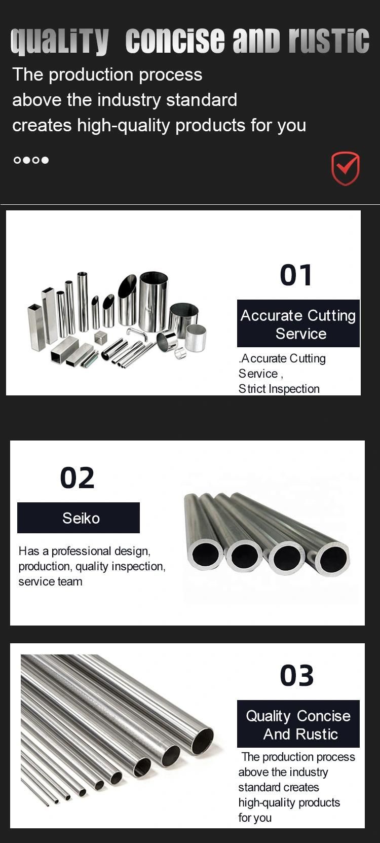 441 304 China Stainless Seamless Steel Pipe Hot-Rolled Stainless Steel Piping Welded Square Stainless Tube