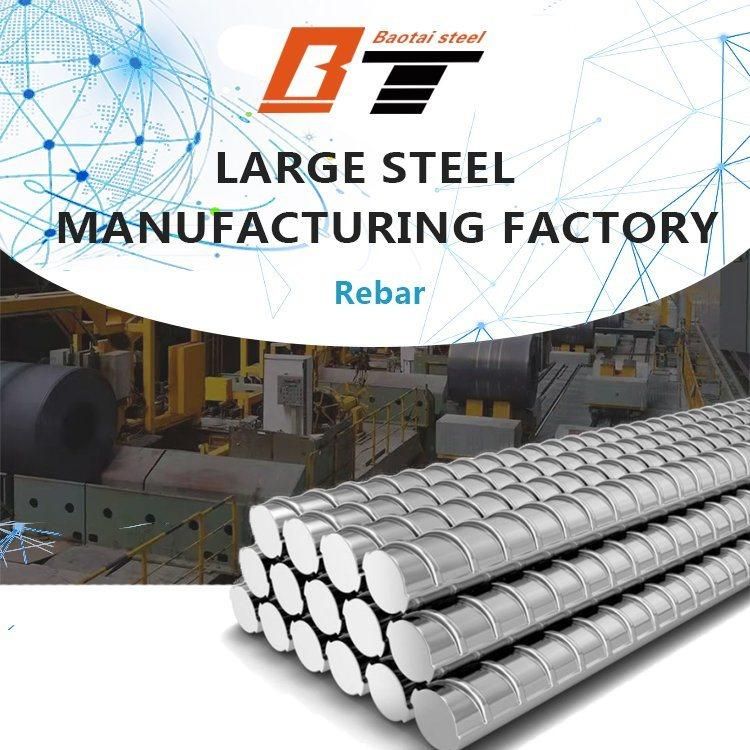 Hot Rolled Gr60 40 Y12 HRB400 HRB500 Tmt Steel Bar Low Carbon BS449 B500b DIN488 6m 9m 12m Steel Rod Building Material Steel Rebar for Construction