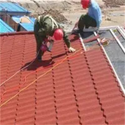 0.3~0.5mm Stone Coated Metal Roofing Sheets Prices Bond Tile 0.35mm~0.50mm Thick Metal Roof Tile Sheet