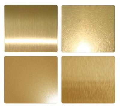 Ti-Gold Rose Stainless Steel Hairline Finish for Building Decoration