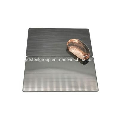 Best Standard 201 4X8 Black PVD Color Coated Cold Rolled Stainless Steel Sheet for Advertising Nameplate