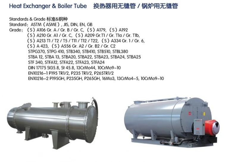 ASTM A556 Gr. A2 Gr. B2 Gr. C2 Seamless Cold Drawn Carbon Steel Feedwater Heater Tubes