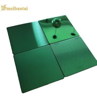 201 304 316 Emerald Green Mirror Finished Stainless Steel Sheet in PVD Color Coating Use for Elevator Decorative Sheet