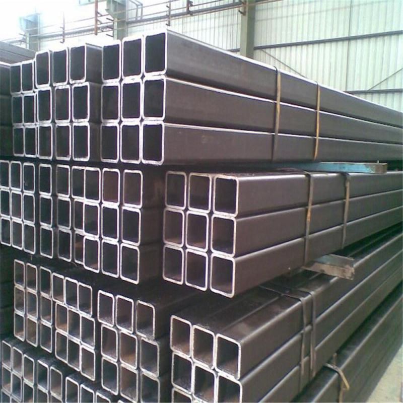 Axtd Steel Group! 25*50*0.8mm 40*80*0.9mm 100*100mm 150*150mm Black Annealed Rectangular Tube