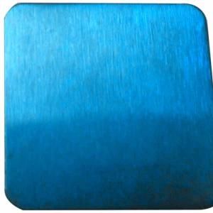 Blue Hairline Stainless Steel Plates 304