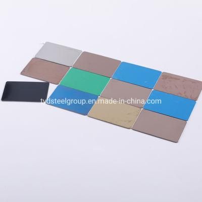 Hot Selling Factory Direct 201 4X8 Black PVD Color Coated Cold Rolled Stainless Steel Sheet for Advertising Nameplate