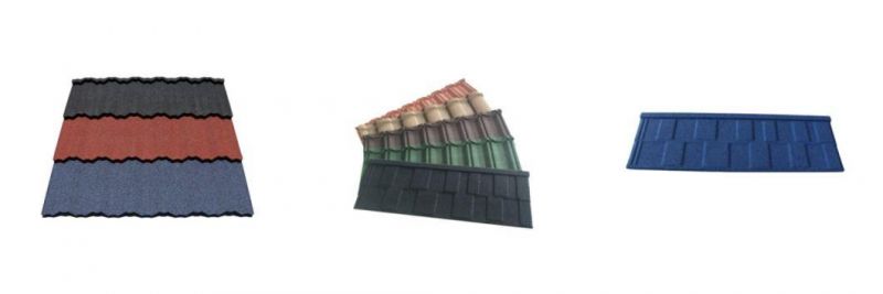 Egypt Style Corrugated Bond Type Roofing Shingles Color Stone Coated Metal Roof Tile