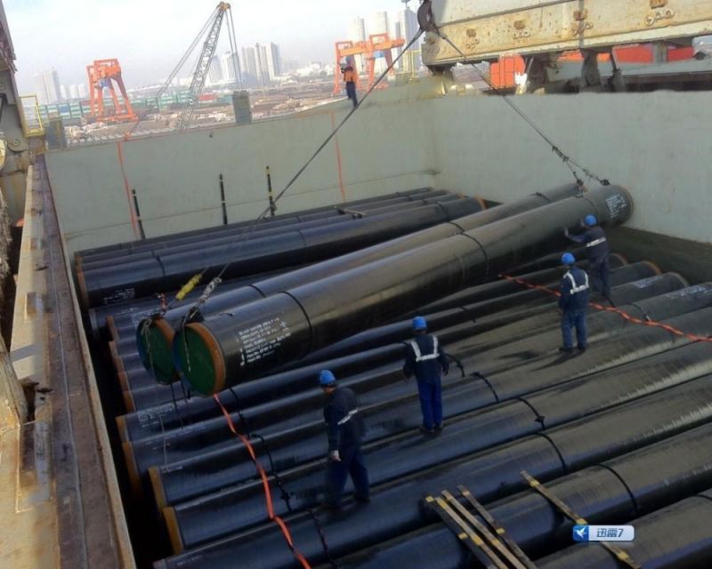 Spiral Seam Submerged Arc Welded Steel Pipe in Stock