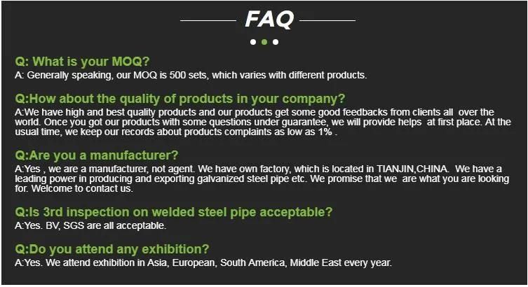 Professional Manufacturer of Black and Galvanzied Steel Pipe for Construction