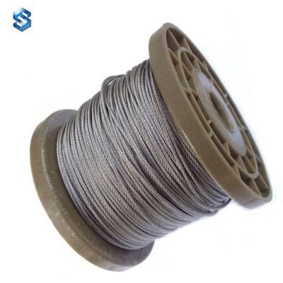 304 7X7 High Tension Corrosion Resistance Stainless Steel Wire Rope 1mm Wire Steel Rope