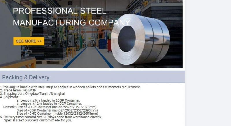 PPGI PPGL Coated Steel Coil for Building Dx51d Stainless Steel Coil