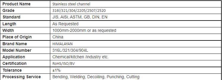 Industrystructural Steel Profiles/Upn/ U Channel Steel Sizes (Q235, SS400, ASTM A36, ST37, S235jr,)