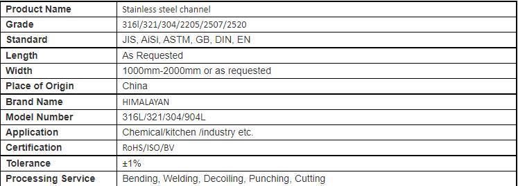 Industrystructural Steel Profiles/Upn/ U Channel Steel Sizes (Q235, SS400, ASTM A36, ST37, S235jr,)