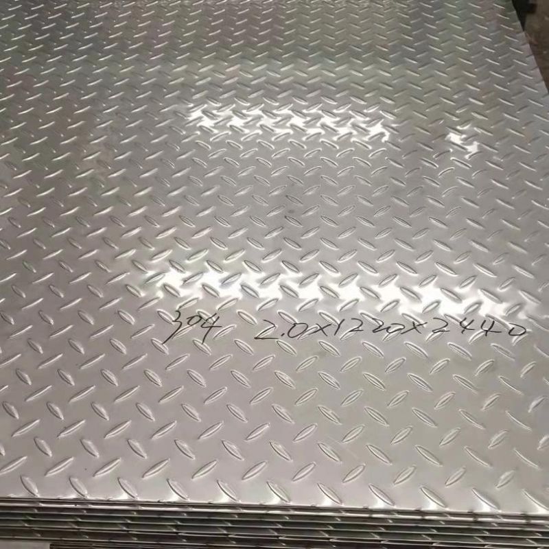 AISI 304, 304L, 316L Hot Rolled Stainless Steel Checker Plate Ss Checker Coil Checker Steel Plate