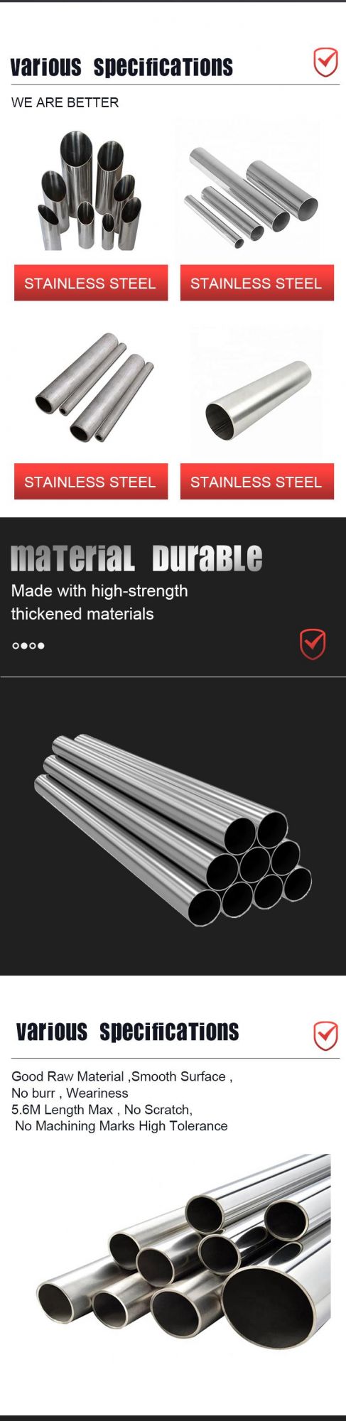 China 436 304 201 Sanitary Stainless Seamless Steel Pipe Hot-Rolled Stainless Steel Piping Welded Square Stainless Tube