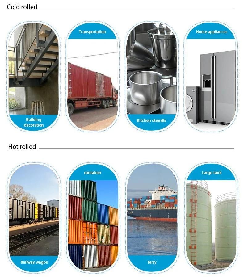 ASTM 304 304L Hot Rolled/ Cold Rolled Customized Surface Stainless Steel Sheet/Coil