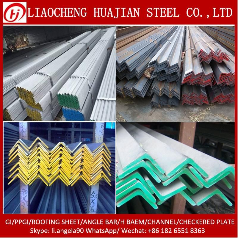 Ss400 S235jr L Shaped Galvanized Equal Unequal Iron Ms Steel Angle