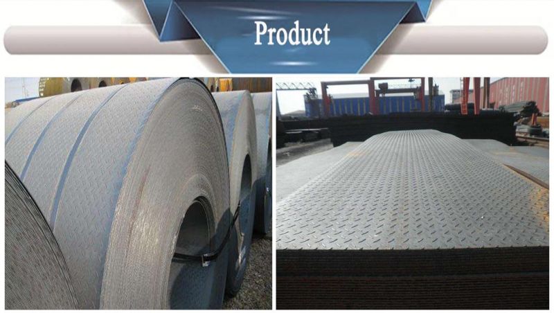 S275 Ss400 Anti-Slip Checkered Ms Carbon Steel Coil/Plate