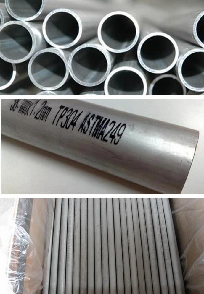 Welded A249 TP304 Heat Exchanger Stainless Steel Tube