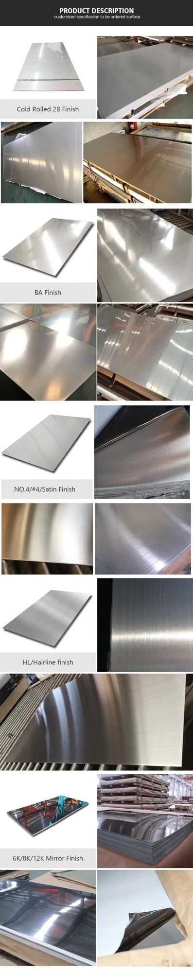 Factory Spot AISI 201 304 316 316L 430 2b Ba Stainless Steel Sheet Price