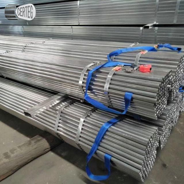 Hangzhou carbon pipes galvanised steel round pipe 5.5m length metal material