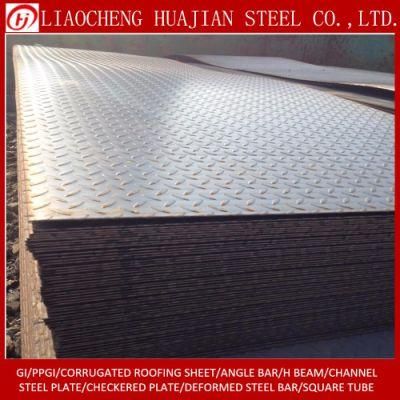 Building Material St37-2 Tear Drop Checkered Mild Steel Plate