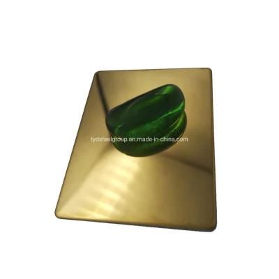SUS 304 316 Ti-Gold PVD Titanium Slit Edge Mirror Polish Decorative Plate Stainless Steel Sheet