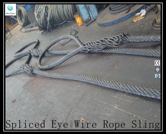 Ungalvanized Hand Spliced Heavy Duty Steel Wire Rope Sling