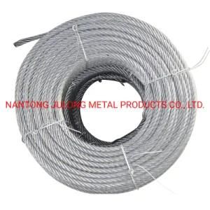 6*12+7FC-6mm-50m/Roll Galvanized Steel Wire Rope