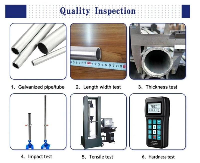 Hot DIP G550 Z30 Galvanized Mild Carbon Steel Pipe Round Square Tube