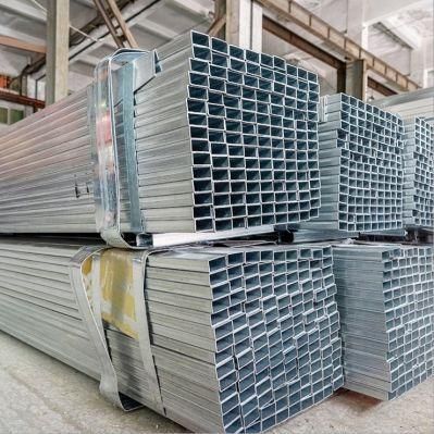 Zinc Coating 40GSM 0.8-1.5mm Thickness Pre-Galvanized Square/ Rectangular Steel Pipe Gi Tube