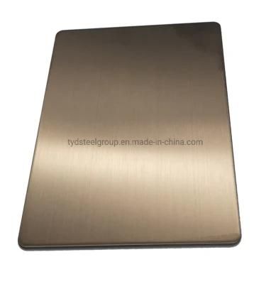 0.6mm 0.7mm 0.8mm 0.9mm 1.0mm 2mm 3mm A240 A480 A554 A276 Brown Titanium 2b Ba Vibration Decoration 4X8 Inox Austenitic Stainless Steel Sheet