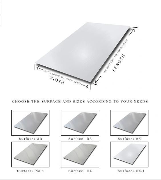 304 Stainless Steel Plate Steel Sheet Plate Stainless Steel Checkered Plate 2b Hairline Mirror Steel Plate Cold Rolled Steel Plate