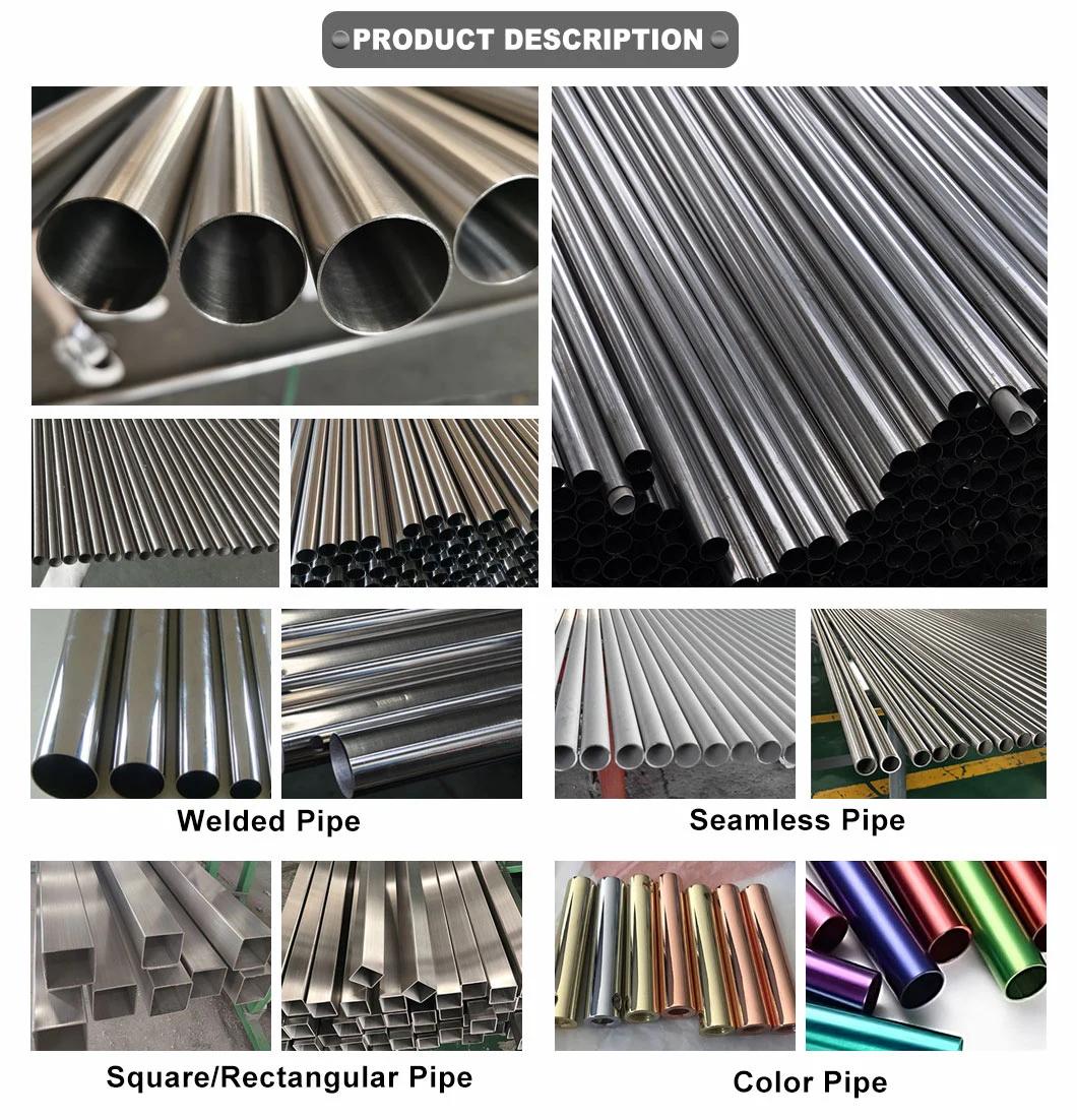 ASTM A312 201 202 304 316 309S 310S 347H 409 410 420 430 904L 2205 2507 Mirror Hairline Polished Aluminum/Stainless Steel/Aluminium/Carbon/Galvanized Pipe Tube