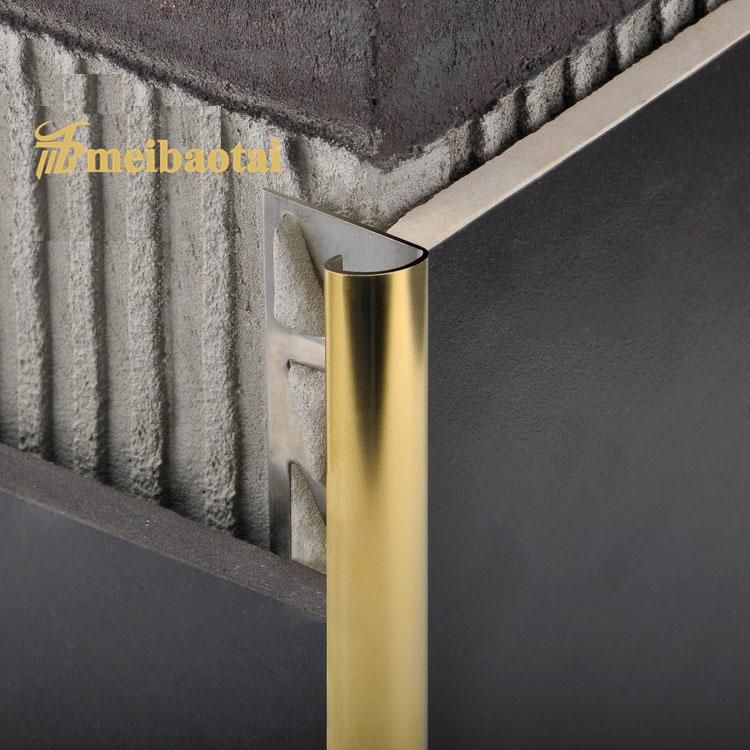Reasonable Price High Strength PVD Color Coating Polish Finish Stainless Steel Material Wall Tile Edge Trim