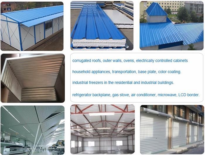 Aluminium Zinc 0.8mm Long Life Roofing Blue Corrugated Board
