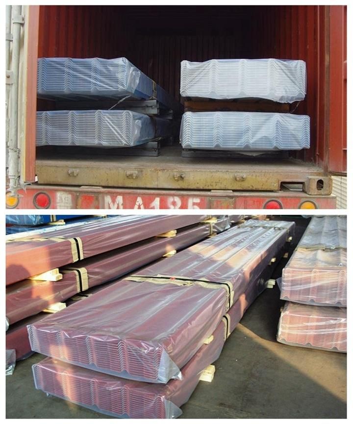 2020 Building Material 0.4mm-0.8mm PPGI Corrugated Steel Roofing for Steel Warehouse