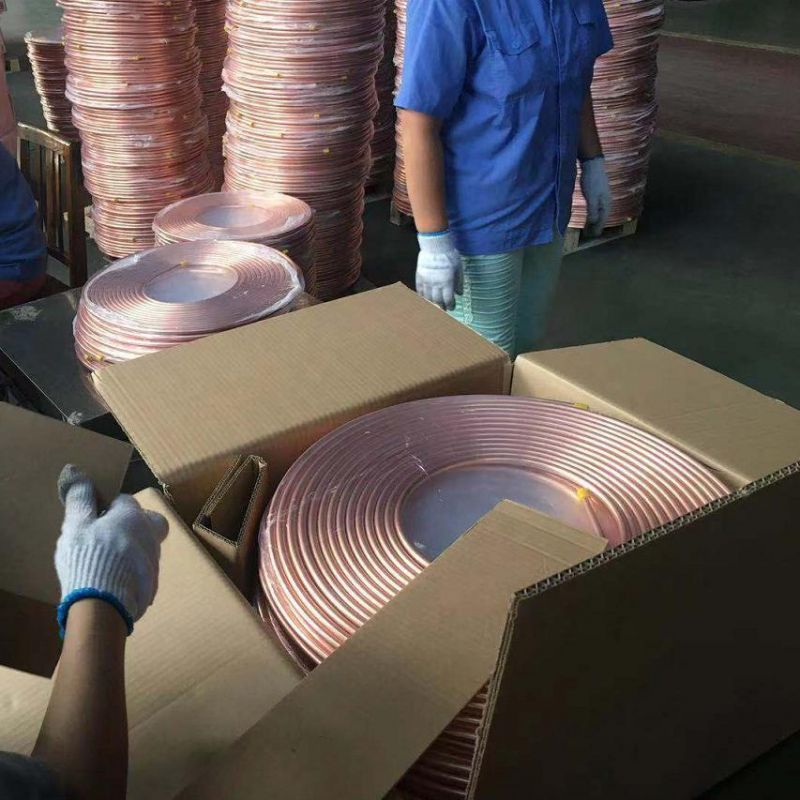 1/4′′ 3/8′′ 1/2′′ 3/4′′ Copper Pancake Coil for Air Conditioner Coil Pipe