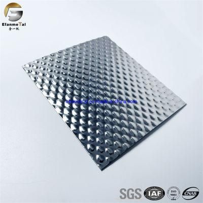 Ef290 Original Factory Sample Free Equipment Enclosure 316 Sliver Mirror 3D Middle Grain Embossing Stainless Steel Sheets