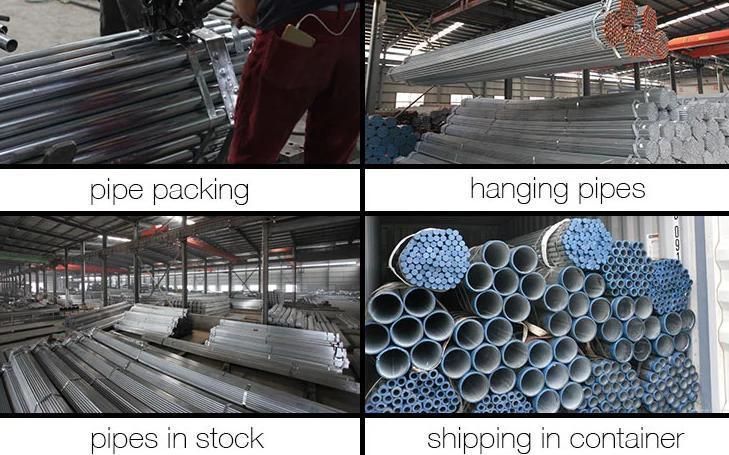 Ms Welded Steel ERW Q195/Q235 En10219/En10210 S235jr/S355jr/S355joh/S355j2h Black or Galvanized Round Square Rectangular/ Steel Tubing/Hollow Section Steel Pipe