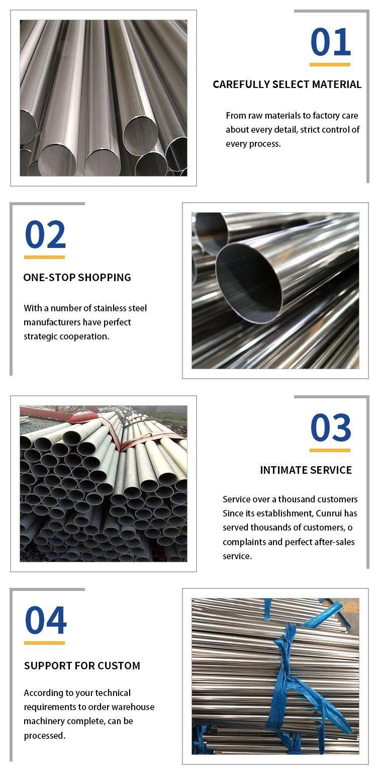 Stainless Steel 201 /304 / 316 / 316L Capillary Welded Stainless Steel Pipe /Tube for Sale