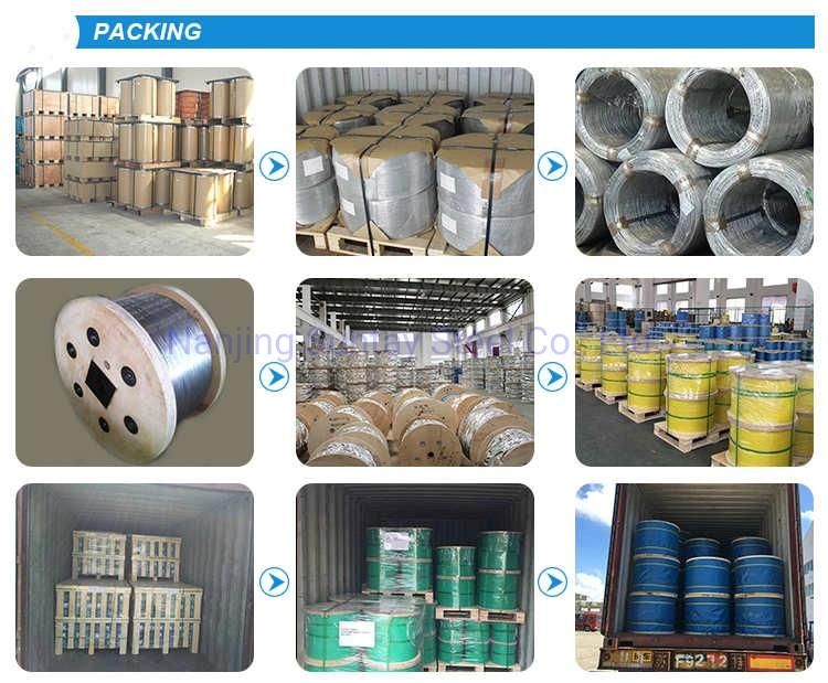 ISO9001 Galvanized Steel Wire Strand for Electricity, Messenger, Guy Wire, Stay Wire