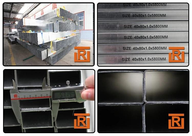 1.0mm Thick Galvanized Square/ Rectangular Hollow Section Tube