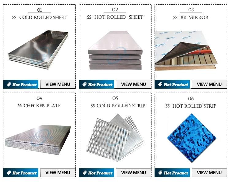 SS304 Steel Sheet 2b Ba Hl Mirror Finish SS316 Stainless Steel Plate
