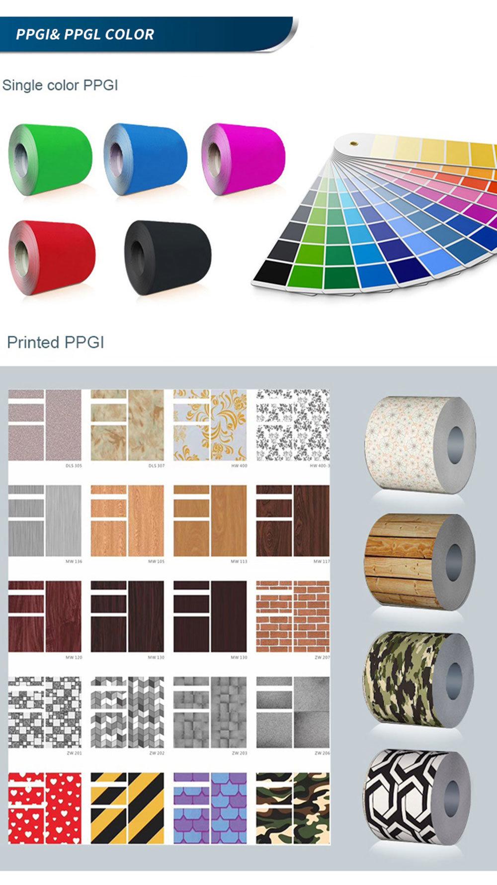0.12-5.0mm Prepainted Steel Coil Color Coated Steel Coil China Manufacturer Ral Steel PPGI/PPGL
