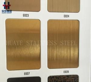 Inox 201 304 Stainless Steel Colored Sheet for Wall Door Elevator Kitchen Decoration