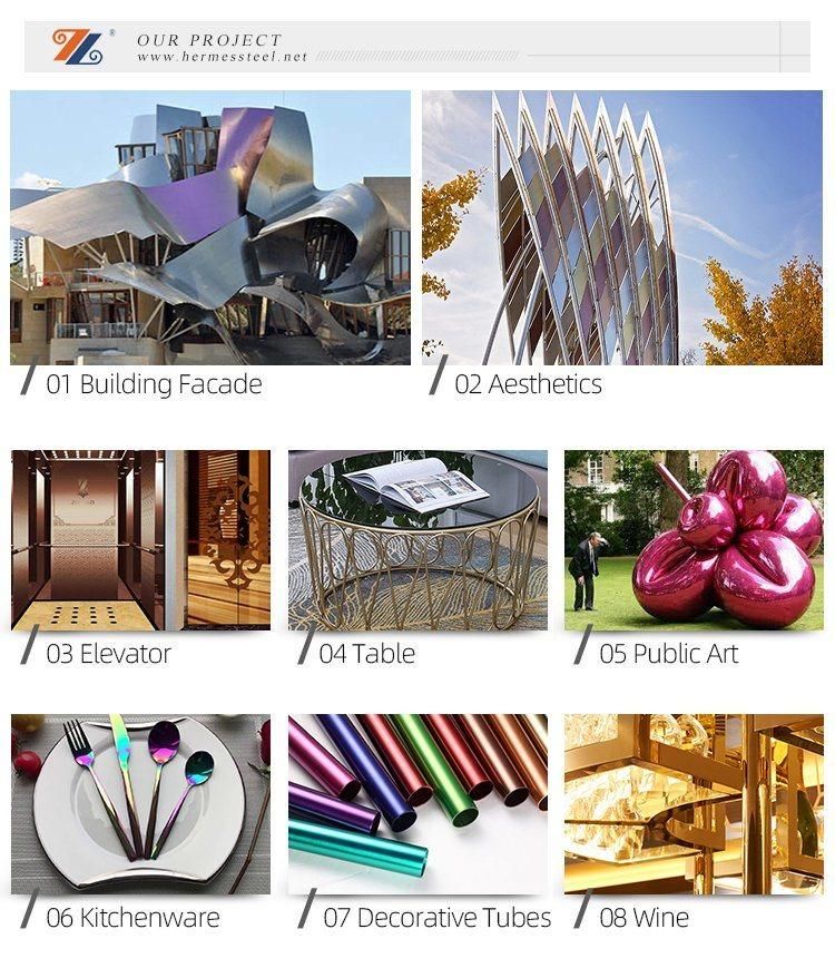 PVD Color Stainless Steel Sheet Coil for Interior Exterior Decoration