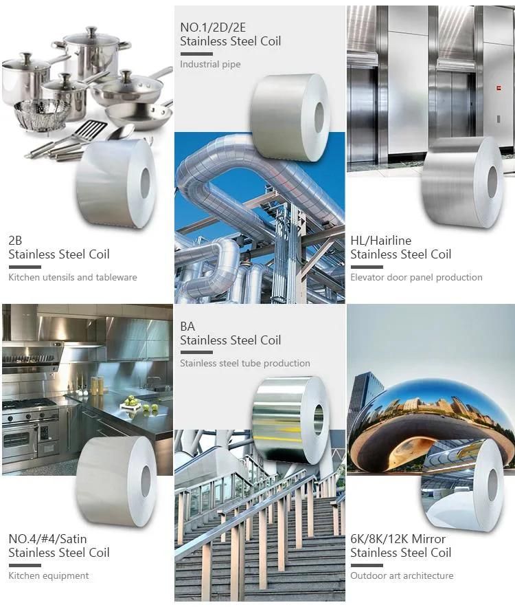 China Shandong Suppliers Brushed Mirror 409 316 304 201 Grade Stainless Steel Coil