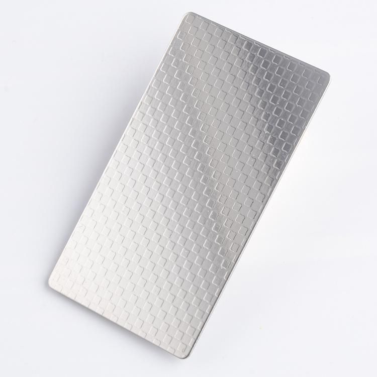 Grade 201 304 316 1219X2438mm Size Linen Pattern Embossed Surface Finished Stainless Steel Sheet